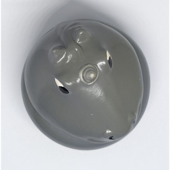 Handmade ceramic clay gray unicorn dish catchall cup jewelry box - Picture 2 of 7